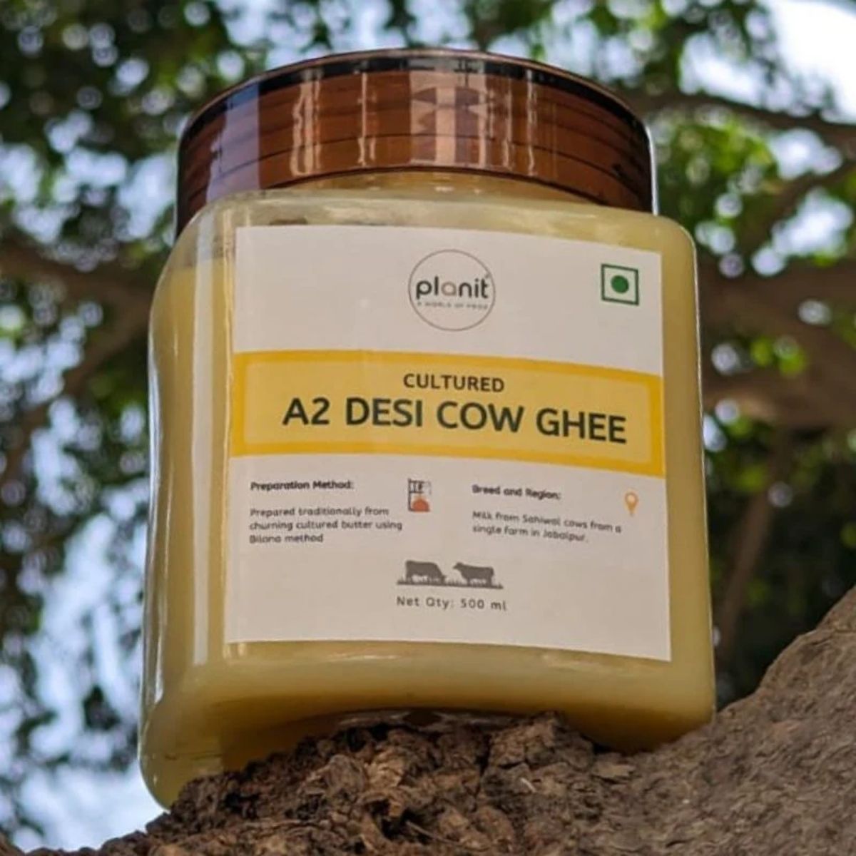 A2 Desi Cow Ghee (Bilona), 0.5 litre - WHY Nutrition