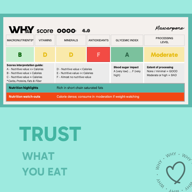 Cheese, Mascarpone, 400g - WHY Nutrition