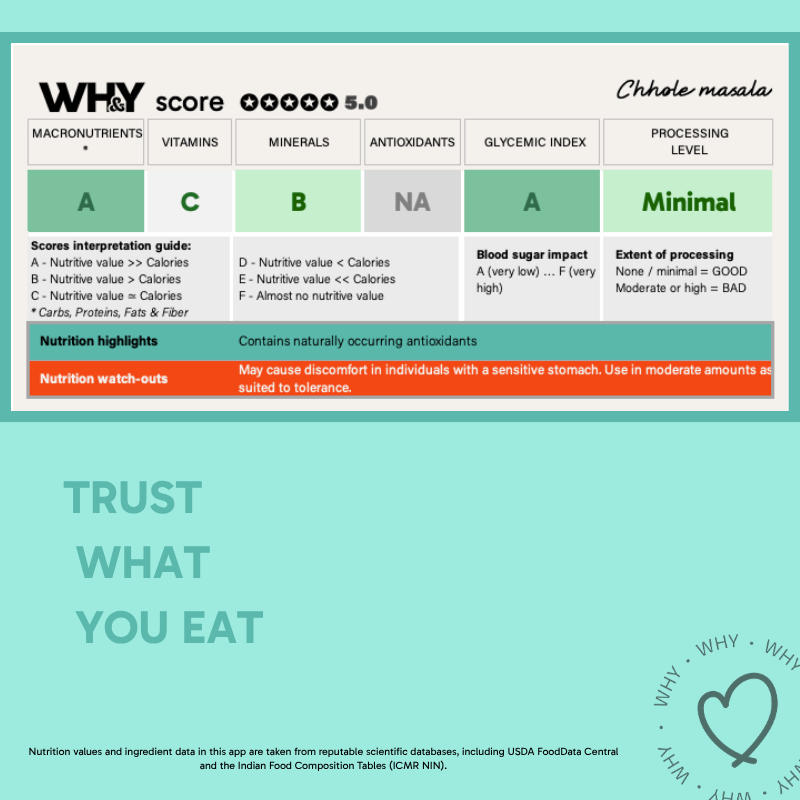 Chole Masala, 100g - WHY Nutrition