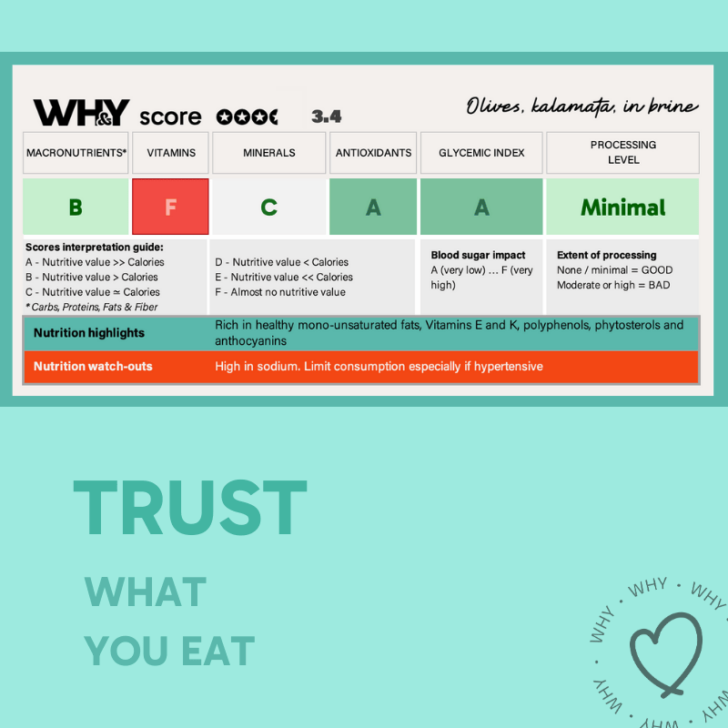 Olives, 300-350g (kalamata - whole, pitted) - WHY Nutrition