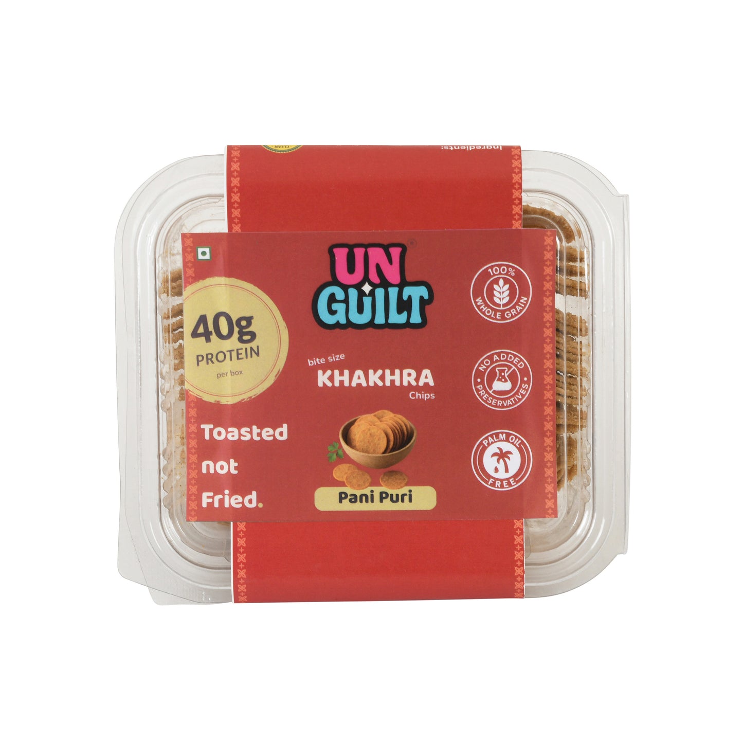 Pani Puri Khakhra Mini Chips (180g) – 40g Protein – NOT Fried