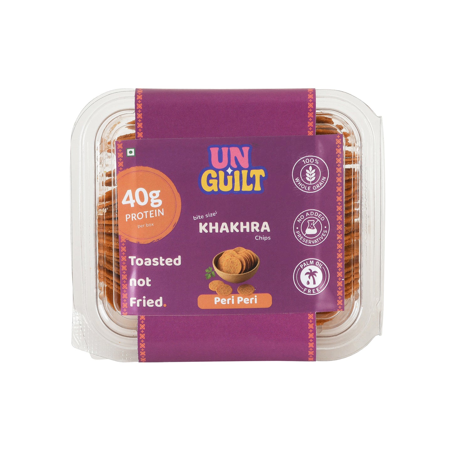 Peri Peri, Khakhra Mini Chips (180g) – 40g Protein – NOT Fried