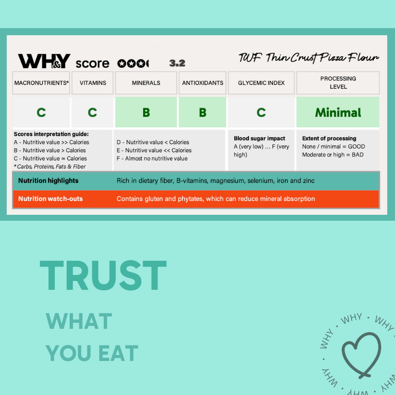 Pizza flour, thin crust, 1kg - WHY Nutrition