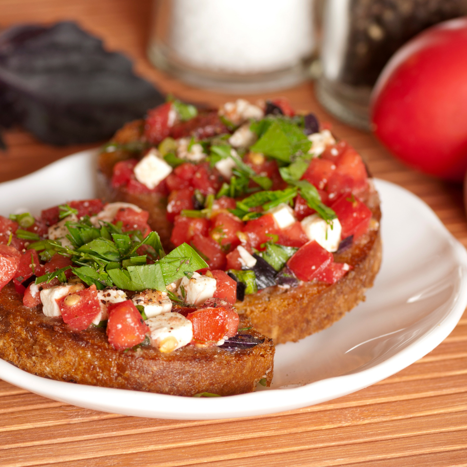 Roasted Tomato & Feta Bruschetta