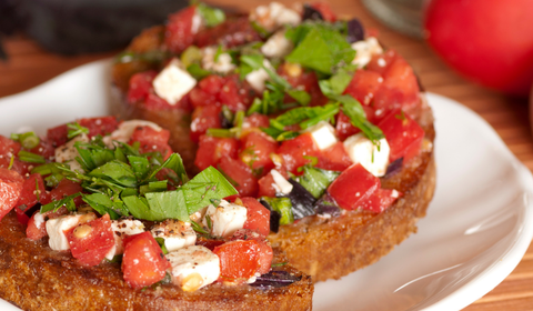Roasted Tomato & Feta Bruschetta