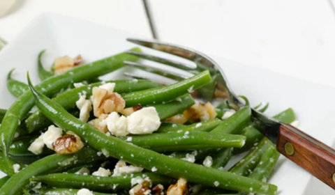 Green Bean, Almond and Feta Salad