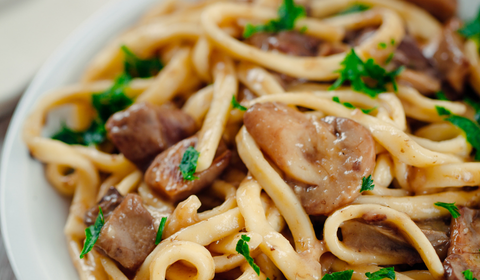 Creamy Tagliatelle with Mushrooms