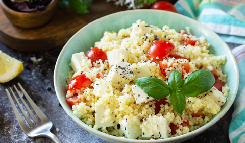 Couscous, Roast Grape and Feta Salad