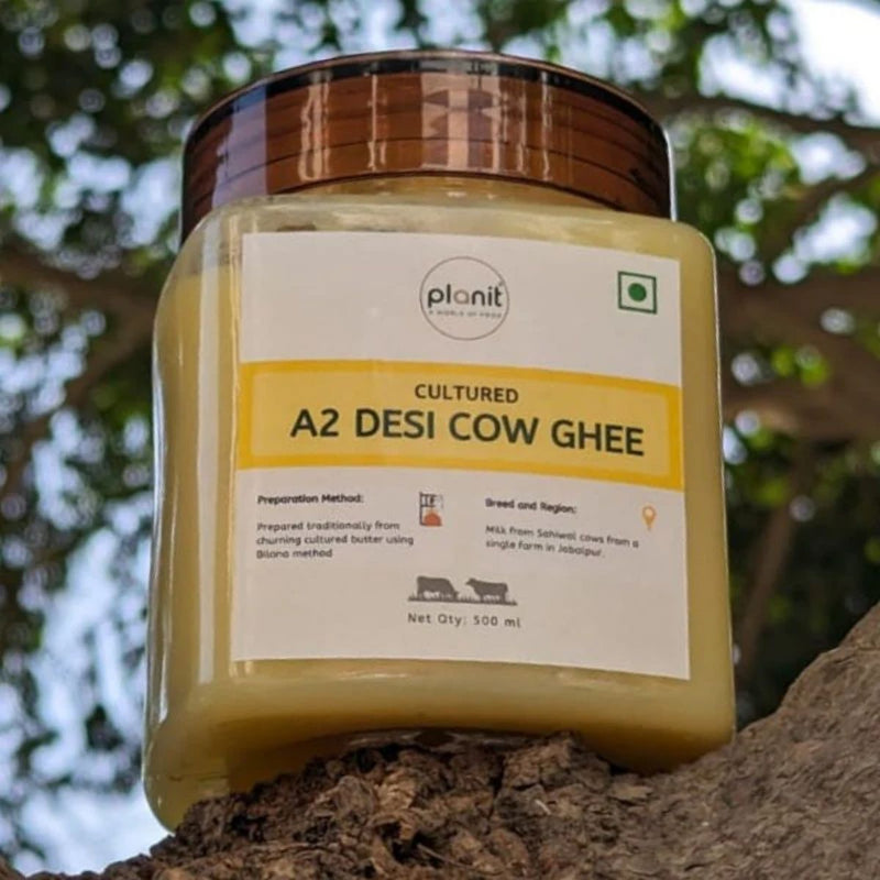 A2 Desi Cow Ghee (Bilona), 0.5 litre - WHY Nutrition