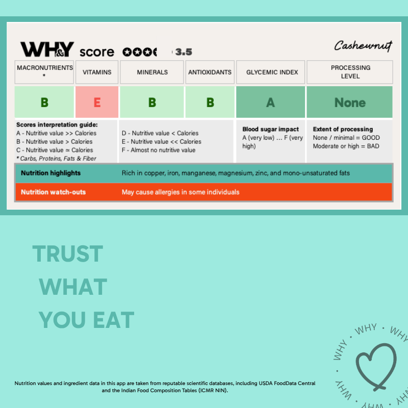 Cashew Tukda (1/4th), 500g - WHY Nutrition
