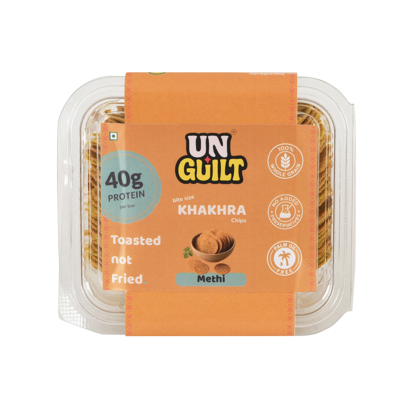 Methi Khakhra Mini Chips (180g) – 40g Protein – NOT Fried