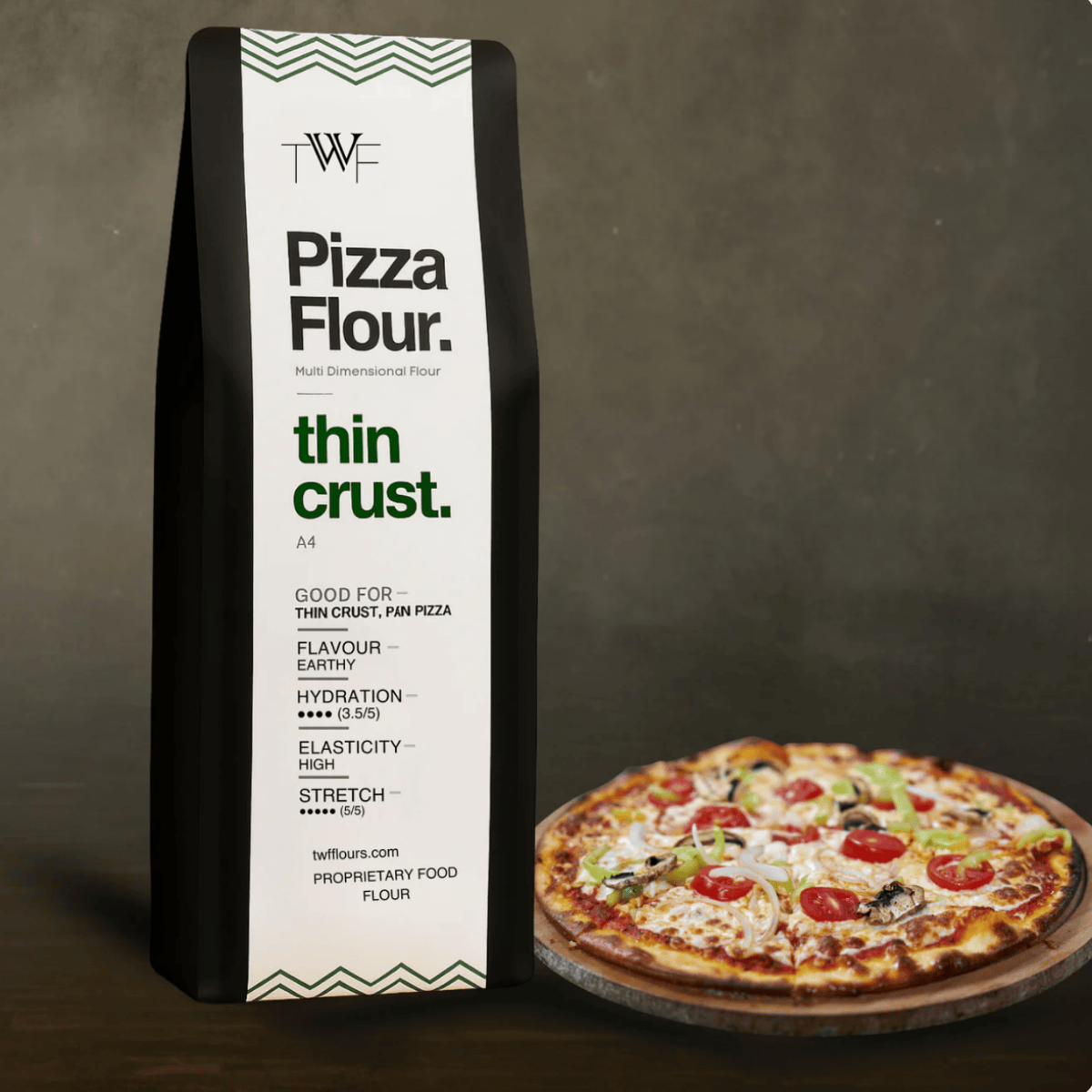 Pizza flour, thin crust, 1kg - WHY Nutrition