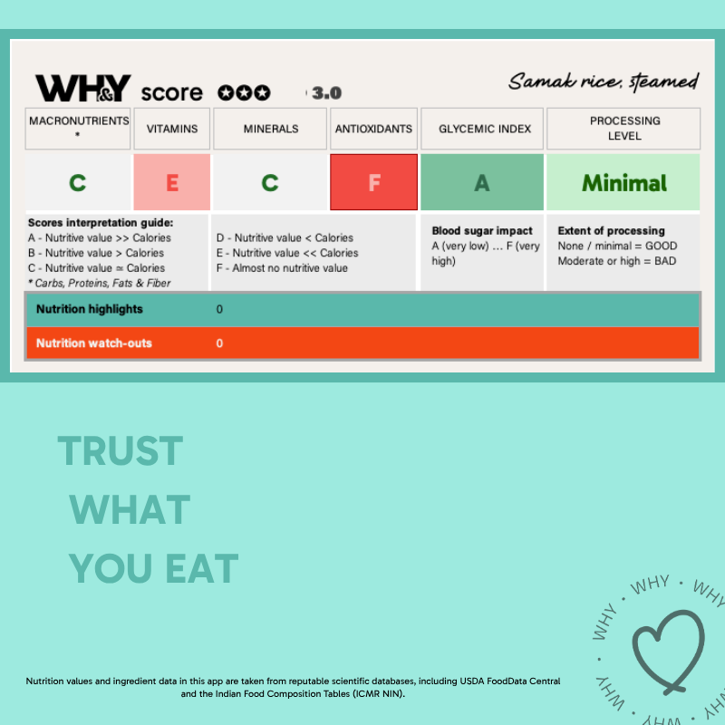 Samak Chawal, 500g (Barnyard Millet) - WHY Nutrition