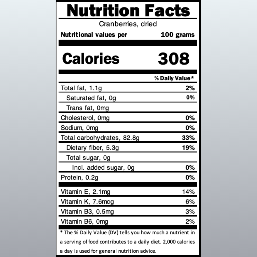 Cranberry (Dried), 200g