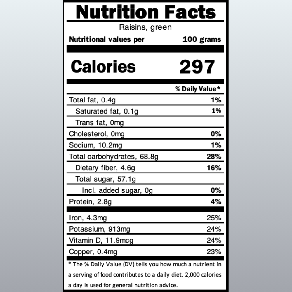 Raisins (Green), 250g