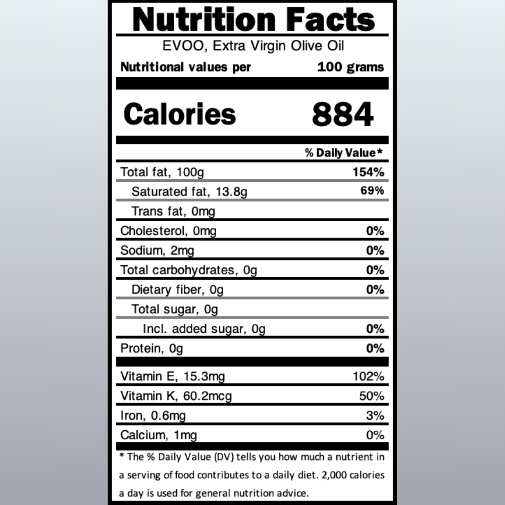 Olive Oil, Extra Virgin, 1Ltr (origin: Spain)