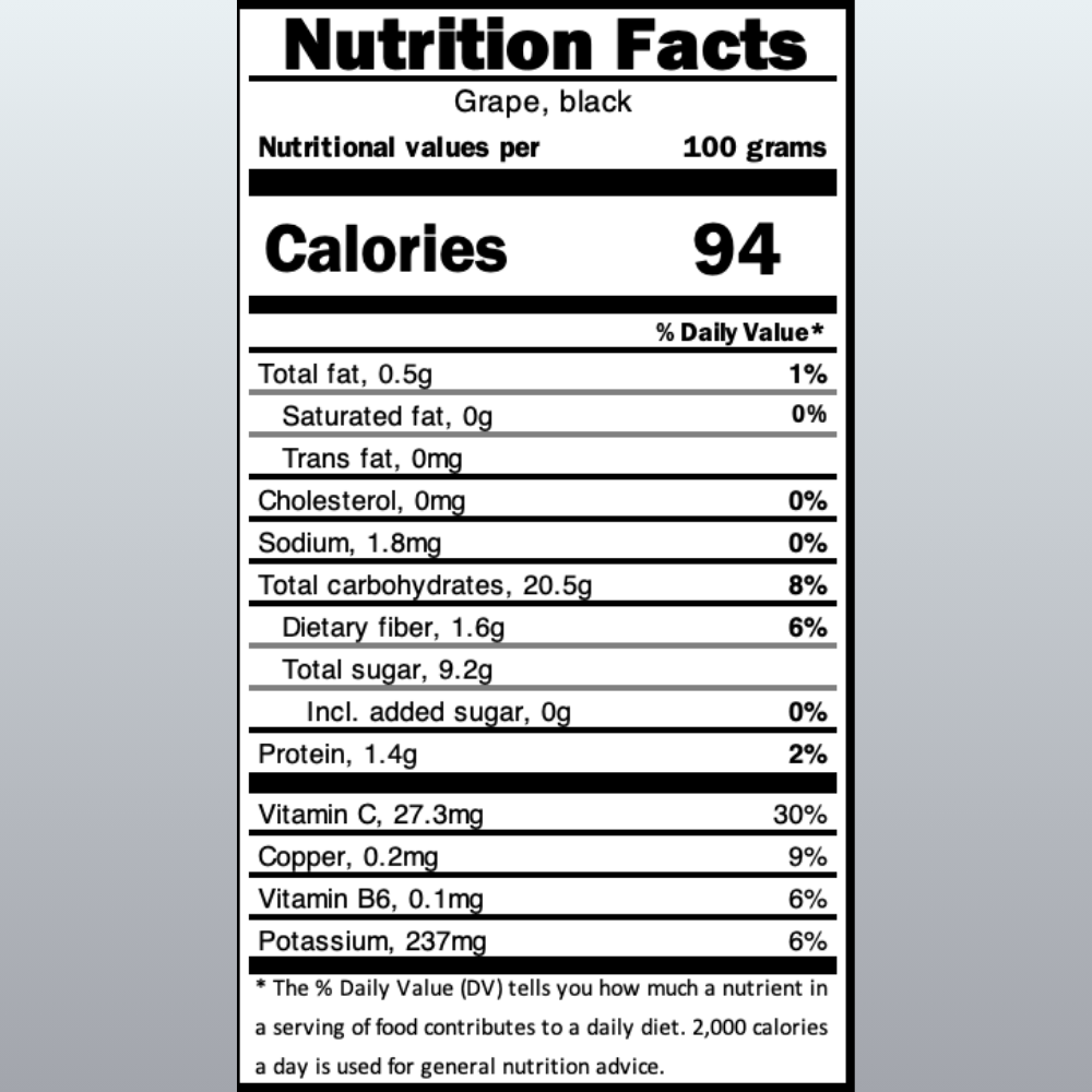 Grapes - Black, 500g