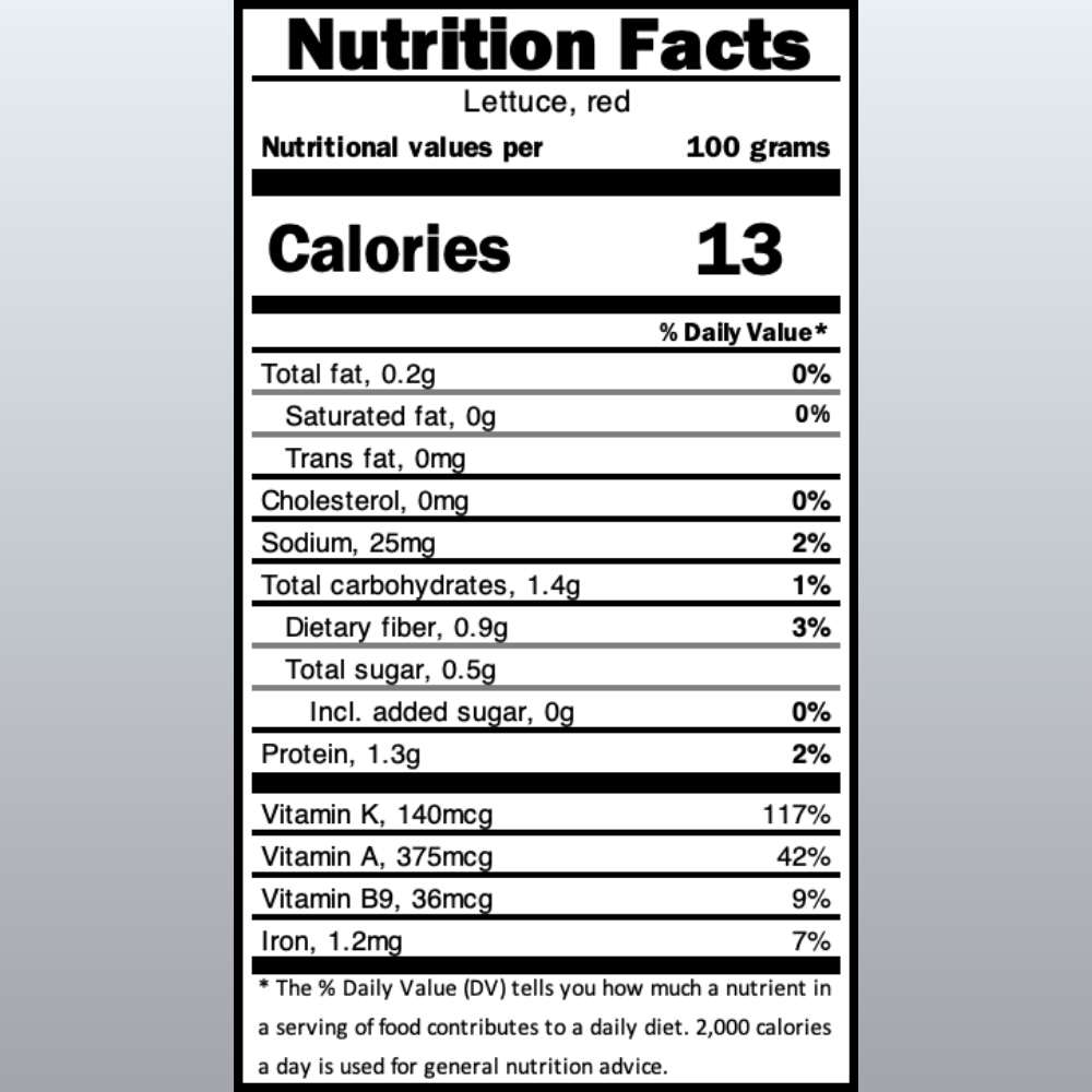 Lettuce, Red Leaf, Bunch (200 grams approx.) - Hydroponic, Residue free