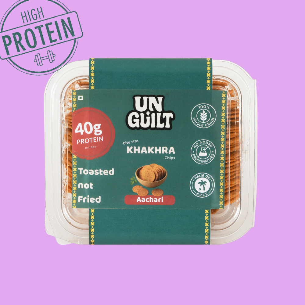 Aachari Khakhra Mini Chips (180g) – 40g Protein – NOT Fried