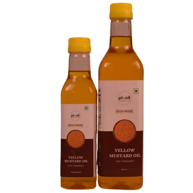 Mustard Oil, Yellow (Mild), 0.5 litre - WHY Nutrition